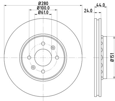 MDC2515C MINTEX Тормозной диск