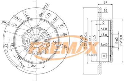 BD9026 FREMAX Тормозной диск