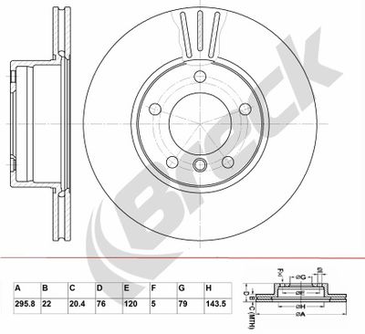 BR375VA100 BRECK Тормозной диск