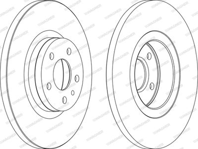 WGR10571 WAGNER Тормозной диск