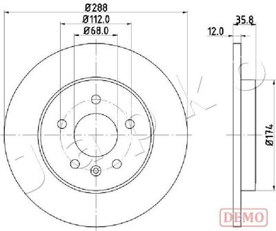 610908C JAPKO Тормозной диск