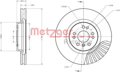 6110517 METZGER Тормозной диск