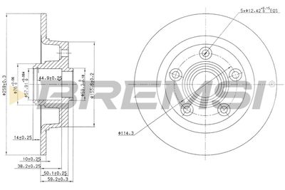 CD6456S BREMSI Тормозной диск