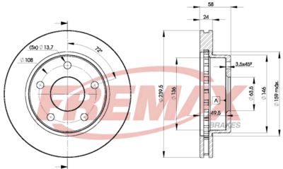 BD7974 FREMAX Тормозной диск