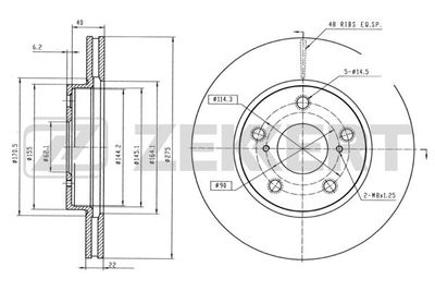 BS5333 ZEKKERT Тормозной диск