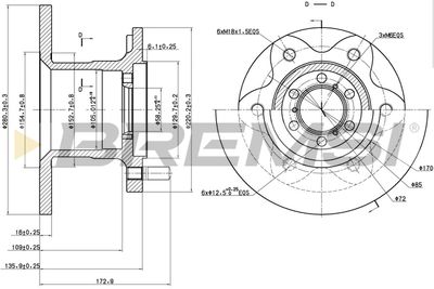 CD6139S BREMSI Тормозной диск