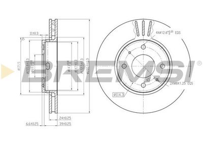 CD7068V BREMSI Тормозной диск