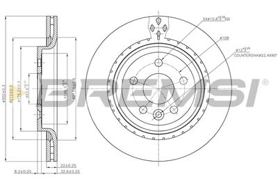 CD7681V BREMSI Тормозной диск