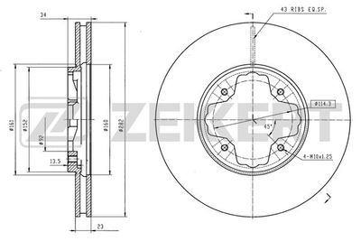 BS5739 ZEKKERT Тормозной диск