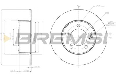 CD7976S BREMSI Тормозной диск