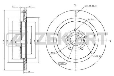 BS6582 ZEKKERT Тормозной диск