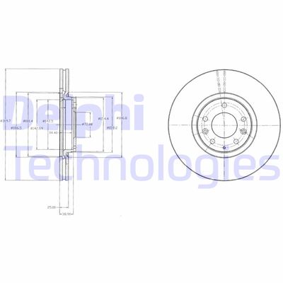 BG4332 DELPHI Тормозной диск