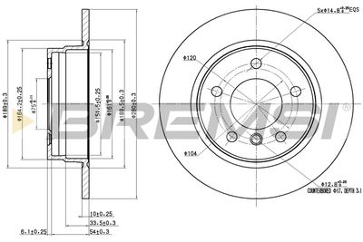 CD6249S BREMSI Тормозной диск