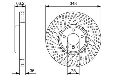 0986479W19 BOSCH Тормозной диск