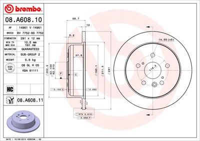 BS7752 BRECO Тормозной диск