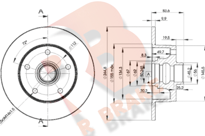 78RBD15606 R BRAKE Тормозной диск