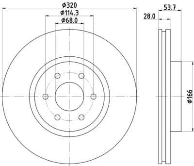 MDC2846C MINTEX Тормозной диск