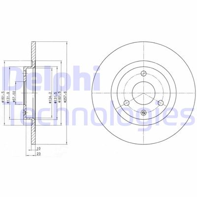 BG2527 DELPHI Тормозной диск