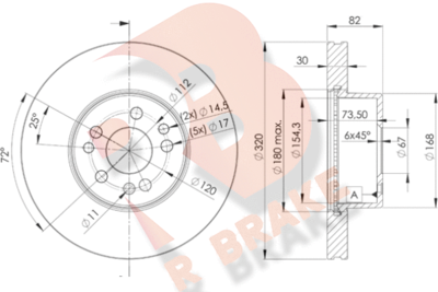 78RBD20212 R BRAKE Тормозной диск