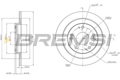 CD8208S BREMSI Тормозной диск