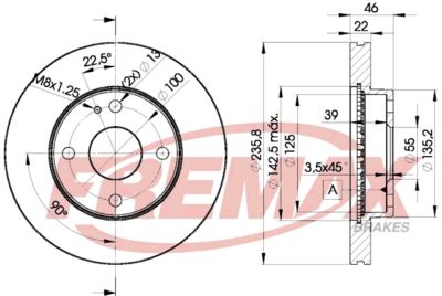 BD3265 FREMAX Тормозной диск