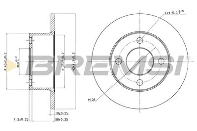 CD6625S BREMSI Тормозной диск