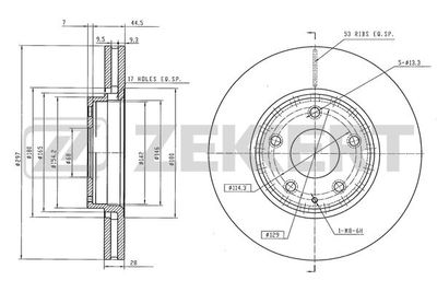 BS6455 ZEKKERT Тормозной диск