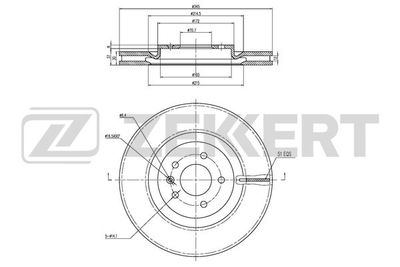 BS6473 ZEKKERT Тормозной диск