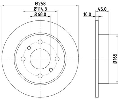 PCD12802 DON Тормозной диск