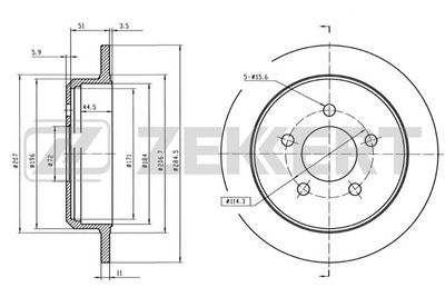 BS5859 ZEKKERT Тормозной диск