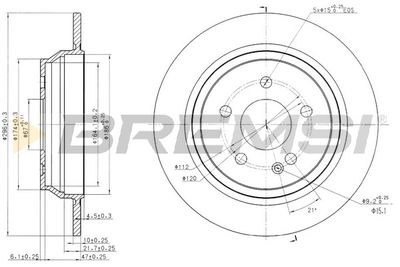 CD7234S BREMSI Тормозной диск