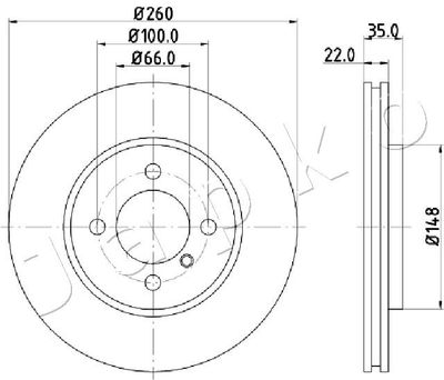 600158 JAPKO Тормозной диск