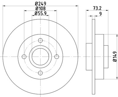 MDC2031 MINTEX Тормозной диск