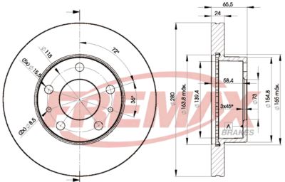 BD4681 FREMAX Тормозной диск