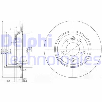 BG3518 DELPHI Тормозной диск