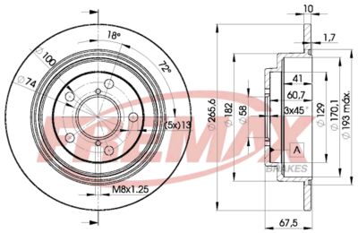 BD0034 FREMAX Тормозной диск