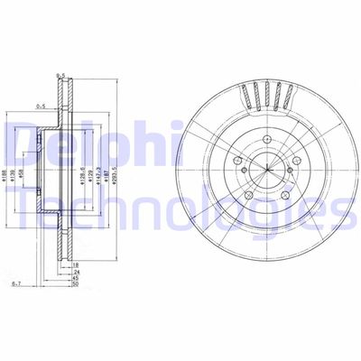 BG3413 DELPHI Тормозной диск