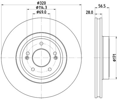 8DD355133391 HELLA PAGID Тормозной диск