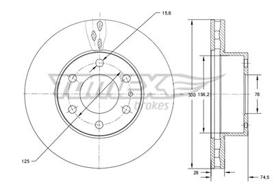 TX7339 TOMEX Brakes Тормозной диск