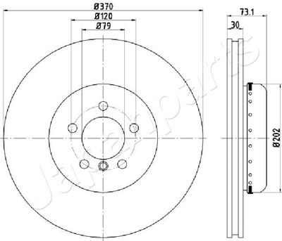 DI0116 JAPANPARTS Тормозной диск