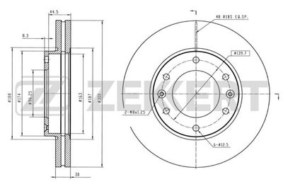 BS5323 ZEKKERT Тормозной диск