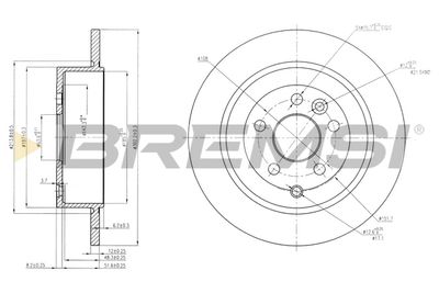 CD7578S BREMSI Тормозной диск