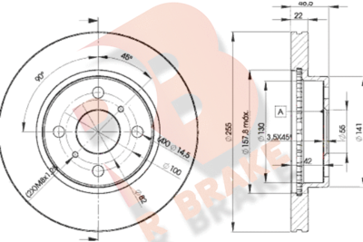 78RBD22550 R BRAKE Тормозной диск