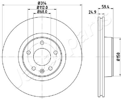 DI0927 JAPANPARTS Тормозной диск