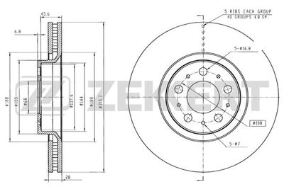 BS5429 ZEKKERT Тормозной диск