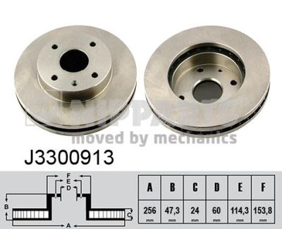 J3300913 NIPPARTS Тормозной диск