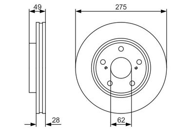 0986479R58 BOSCH Тормозной диск