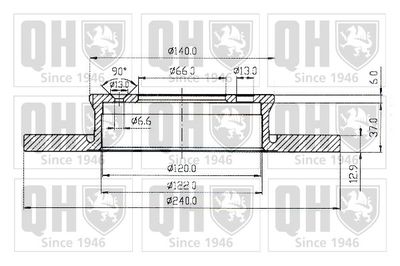 BDC3470 QUINTON HAZELL Тормозной диск