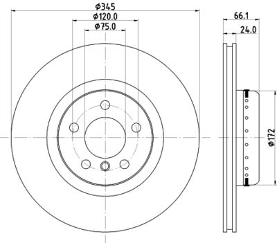 8DD355120801 HELLA PAGID Тормозной диск