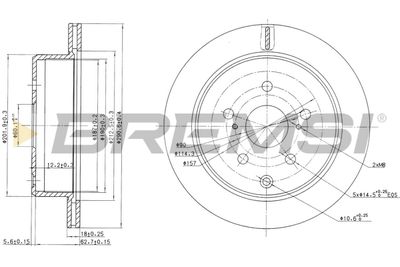 CD6687V BREMSI Тормозной диск